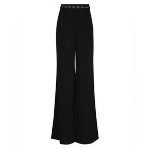 Zimmermann skinny flare black pants with chain belt